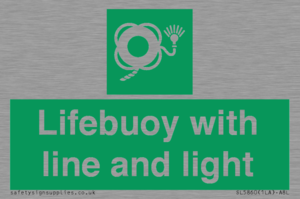 Lifebuoy with line and light